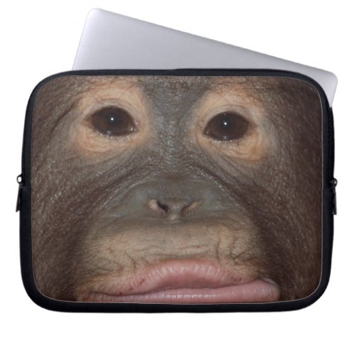 Funny Orangutan Face Laptop Sleeve