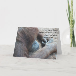 Funny Orangutan Mother's Day Card