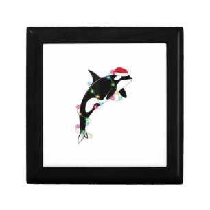 Funny Orca Killer Whale Santa Hat Christmas Sea An Gift Box