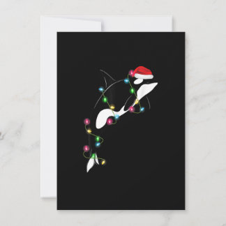 Funny Orca Killer Whale Santa Hat Christmas Sea An Invitation