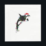 Funny Orca Killer Whale Santa Hat Christmas Sea An Napkins<br><div class="desc">Funny Orca Killer Whale Santa Hat Christmas Sea Animals</div>
