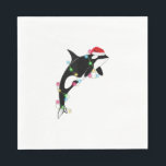 Funny Orca Killer Whale Santa Hat Christmas Sea An Napkins<br><div class="desc">Funny Orca Killer Whale Santa Hat Christmas Sea Animals</div>