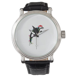 Funny Orca Killer Whale Santa Hat Christmas Sea An Watch