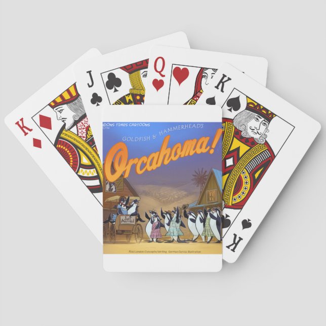 Funny Orca Whale Theater Poker Cards (Back)