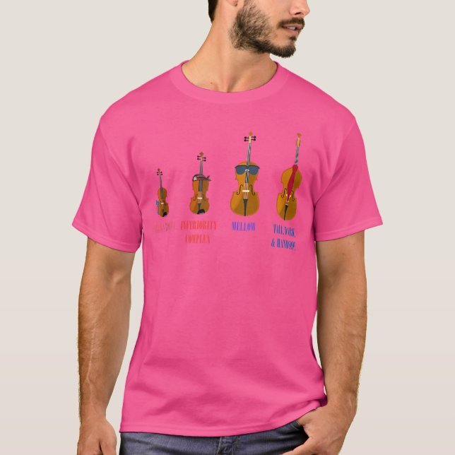 Funny Orchestra String Instruments T-Shirt (Front)