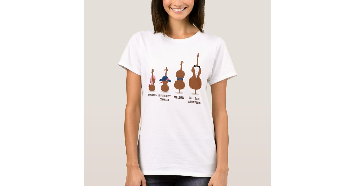 Funny Orchestra Strings Instruments TShirt Zazzle