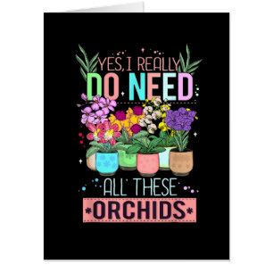 Funny Orchid Plant Lover Card