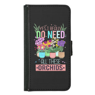 Funny Orchid Plant Lover Samsung Galaxy S5 Wallet Case