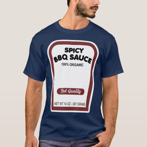 Funny Organic BBQ Sauce Halloween Costume T_Shirt