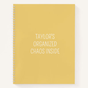 Funny Organization Quote To Do List Yellow Notebook