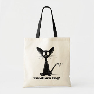 Funny Oriental Black Cat Bag