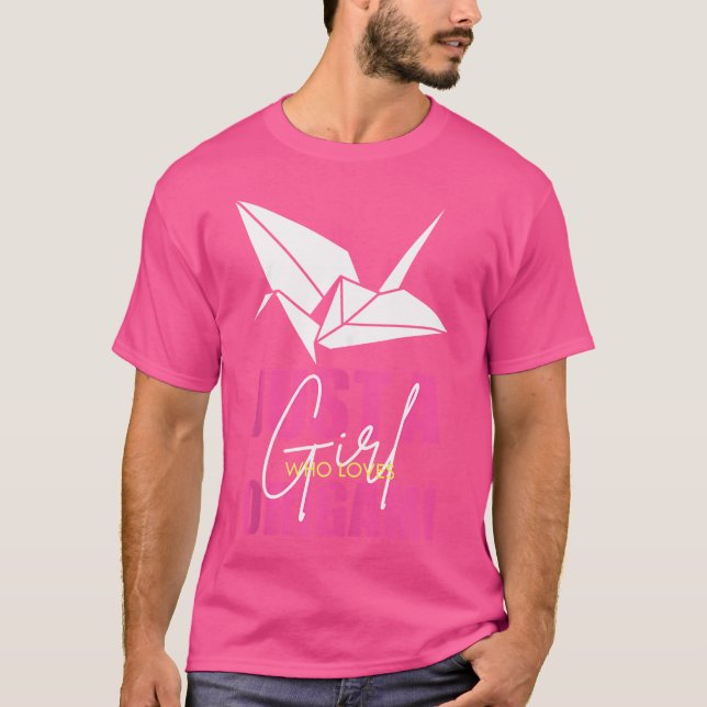 Funny Origami Paper Japan Crane Animal Fun Lovers T-Shirt (Front)
