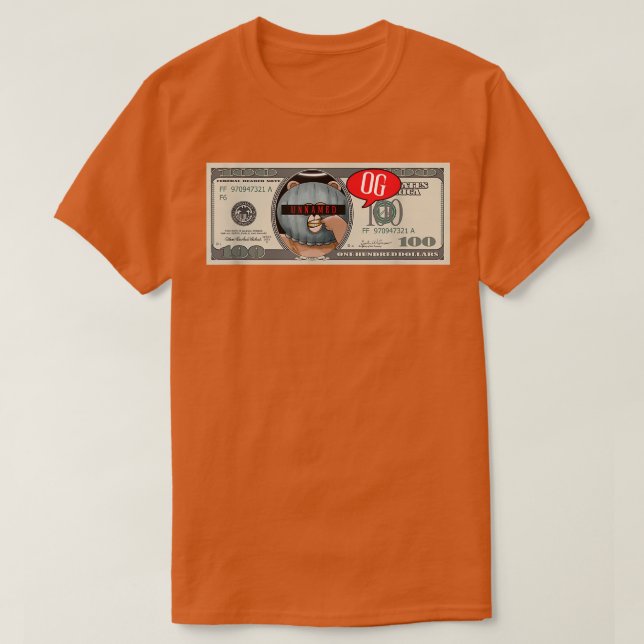 Funny Original Gangster Bear  Money Women Men  T-Shirt (Design Front)