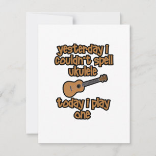 Funny Original Ukulele Note Card