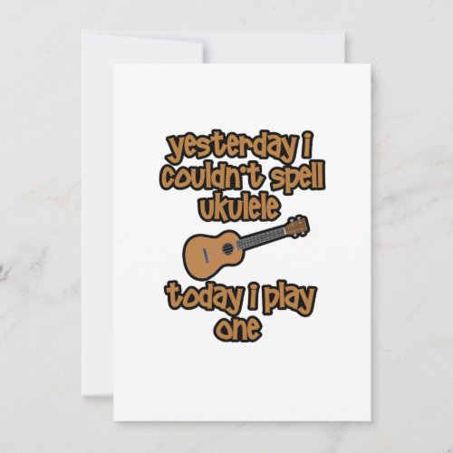 Funny Original Ukulele Note Card
