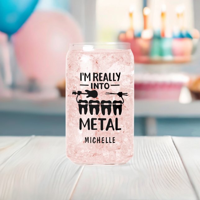 Funny Orthodontist Gag Coworker Personalized Can Glass (Insitu (Baby Shower))
