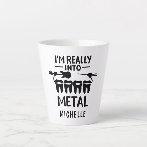 Funny Orthodontist Personalized Professional Name Latte Mug