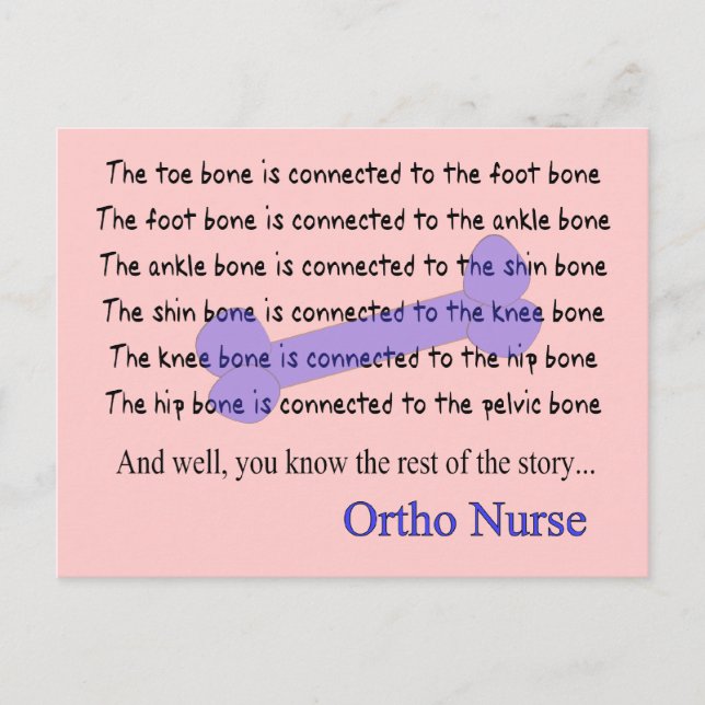 Funny Orthopedic Nurse Gifts Postcard (Front)