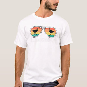 Funny Ostrich Alleged Vintage Retro Sunglasses T-Shirt
