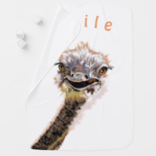 Funny Ostrich Baby Blanket