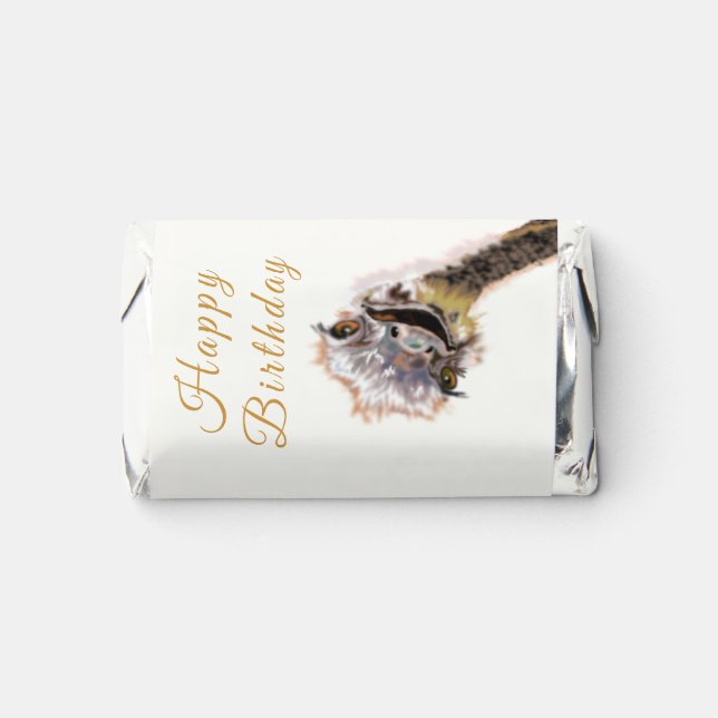 Funny Ostrich Birthday Hershey's Miniatures (Front)