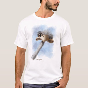 Funny Ostrich Caricature T-Shirt