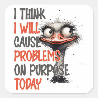Funny Ostrich Chaos Sticker