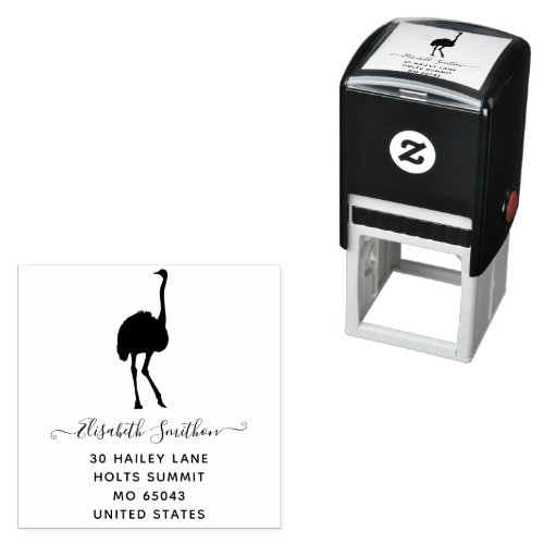 Funny Ostrich Cute Bird Animal Personal Stationery Self_inking Stamp