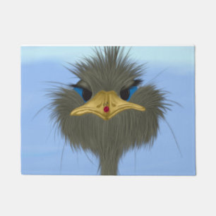 Funny Ostrich George And The Cute Ladybug Doormat