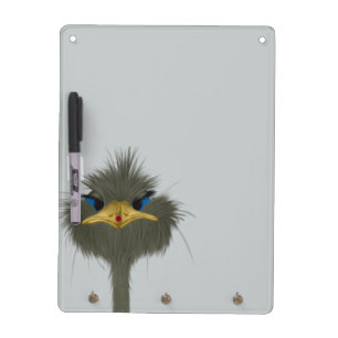 Funny Ostrich George And The Cute Ladybug Dry Erase Board