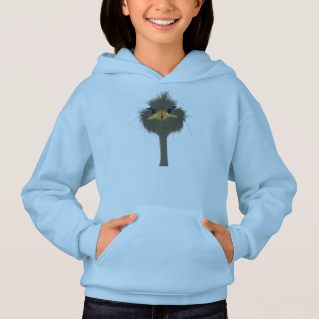 Funny Ostrich George And The Cute Ladybug Hoodie (Front)