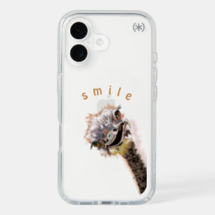 Funny Ostrich iPhone Case Smile - Custom Text