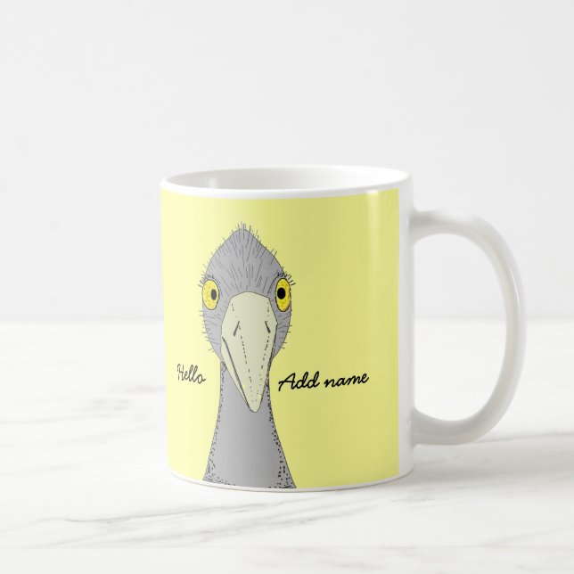 Funny Ostrich mugs add name (Right)
