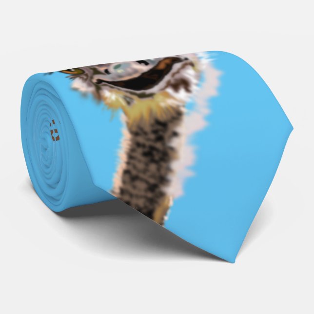 Funny Ostrich Tie Smile - Choose Color (Rolled)