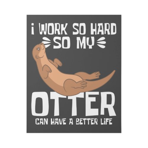 Funny Otter and Sea Otter Life Gallery Wrap