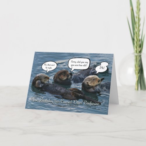 Funny Otter Birthday Card