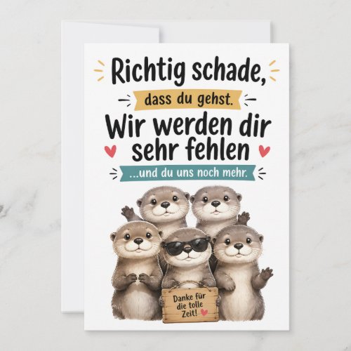Funny Otter Farewell Card | Colleague Goodbye Card
