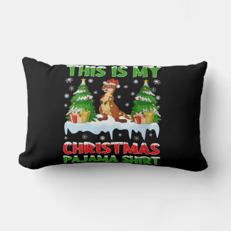 Funny Otter This Is My Christmas Pajama Lumbar Pillow
