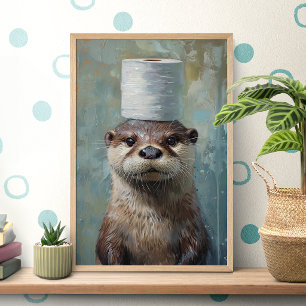Funny Otter Toilet Paper Poster