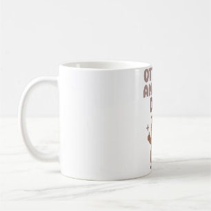 Funny Otter With Mustache Otterly Amazing Dad Pun Coffee Mug