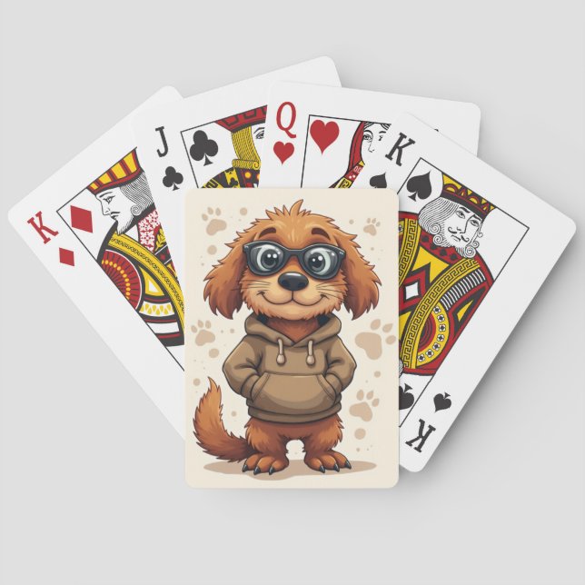 Funny Otterhound Kawaii Dog Poker Cards (Back)