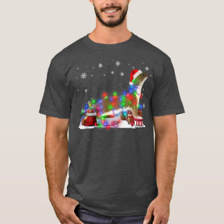 Funny Otters Tree Christmas Lights Xmas Pajama Mat T-Shirt