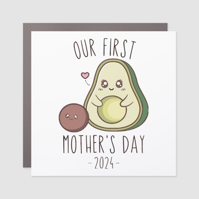 Funny Our First Mother's Day  Car Magnet (Front)