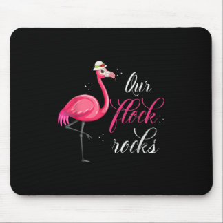 Funny Our Flock Rocks Flamingos Animal Lover Gift  Mouse Pad