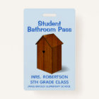 Funny School Bathroom Hall Pass Badge | Zazzle.com