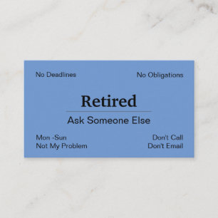 Funny Out Of Business Retirement Card