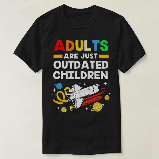 Funny Outer Space Science Teacher Solar System Adu T-Shirt (Design Front)