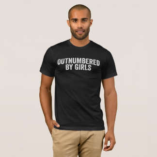 Funny Outnumbered By Girls Retro Girl Dad Grilling T-Shirt
