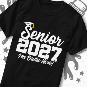 Funny Outta Here Graduation Senior Class of 2027 T-Shirt