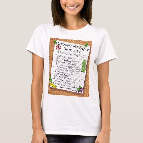 Funny Over the Hill Birtday Gift _ Grumpy Old Fart T_Shirt